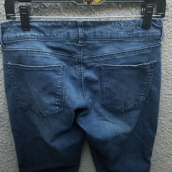 Indigo Rein Women's 11 Blue Skinny Jeans 32.75" 30.5" 8" - Picture 8 of 11